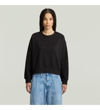 G-Star för kvinnor. D28736-D991-6484 Premium Core Cropped Loose Sweatshirt (XXL), Svart, Casual, Bomull