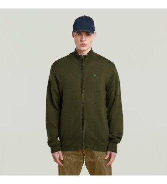 G-Star para hombre. D27711-B692-995 Chaqueta de punto Premium Core verde (S), Casual, Lana, Manga larga