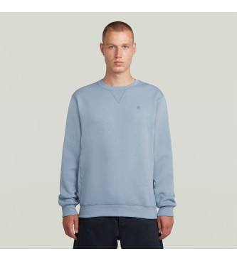 G-Star para hombre. D16917-C235-5304 Sudadera Premium Core Ribbed azul (M), Casual, Algodón Orgánico, Sostenible