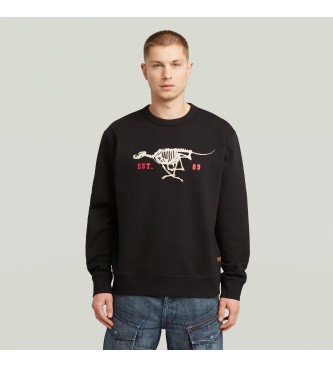 G-Star para hombre. D27095-D733-6484 Sudadera Running Dog negro (M), Casual, Algodón Orgánico, Sostenible