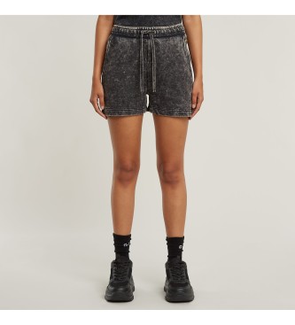 G-Star para mujer. D26562-D575-H365 Shorts Overdyed Sweat negro (XL), Casual, Algodón Orgánico, Sostenible