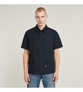 G-Star para hombre. D24290-C973-C742 Sobrecamisa R-3N Slim marino (L), Casual, Algodón, Manga corta