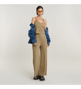 G-Star para mujer. D24576-C532-G290 Mono Spaghetti marrón (XXS), Casual, Sin mangas / Tirantes, Algodón Orgánico, Sostenible