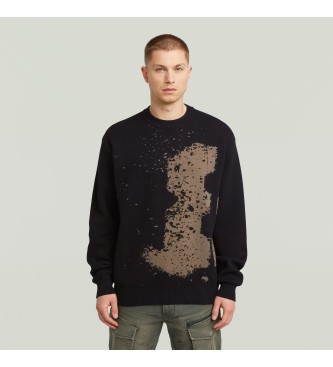 G-Star para hombre. D27772-D488-6484 Sudadera Sprayed 89 negro (XXL), Casual, Algodón, Manga larga