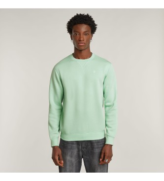 G-Star para hombre. D16917-C235-G992 Sudadera Premium Core Ribbed verde (M), Casual, Algodón Orgánico, Sostenible