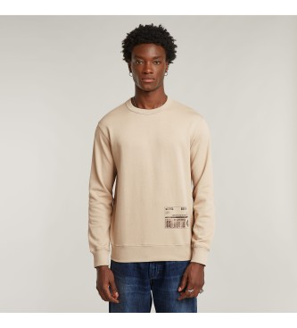 G-Star para hombre. D26284-D970-1214 Sudadera Shipping Graphic beige (XXL), Casual, Algodón Orgánico, Sostenible