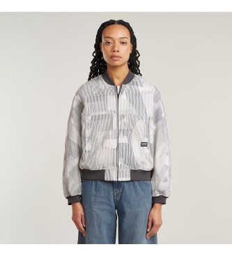 G-Star para mujer. D26004-D386-H066 Chaqueta Summer Bomber gris (S), Casual, Algodón