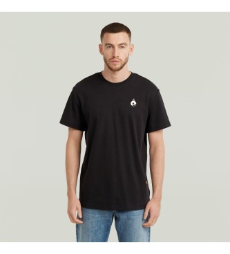G-Starvoor mannen. D27721-D976-6484 Trims rug grafisch T-shirt zwart (XL), Casual, Korte mouwen, Biologisch katoen, Duurzaam