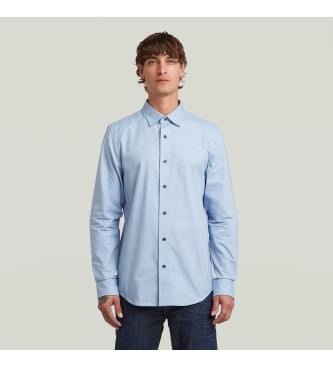 G-Star para hombre. D25176-C895-D858 Camisa Uniform Slim azul (XXL), Casual, Fiesta, Algodón, Clásico, Manga larga