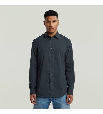 G-Starvoor mannen. D25176-D321-C742 Uniform Slim marine overhemd (M), Casual, Lange mouwen, Biologisch katoen, Duurzaam, Marineblauw