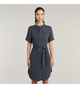 G-Star para mujer. D26157-D573-860 Vestido Belted gris (M), Casual, Viscosa, Manga corta