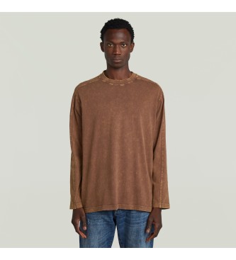 G-Star para hombre. D26837-C756-H591 Camiseta Washed Boxy marrón (M), Casual, Algodón, Manga larga