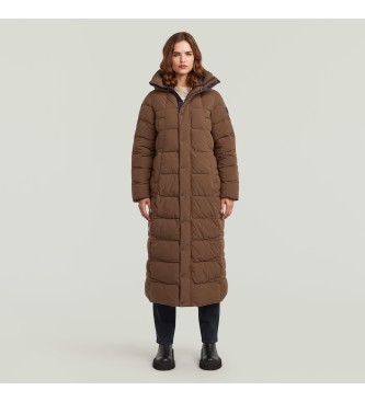 G-Star para mujer. D26963-D518-H386 Abrigo Whistler Long Puffer marrón (S), Casual, Poliéster