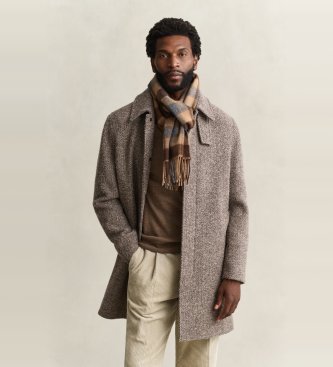 Gant per uomo. 7006673 Cappotto Car talpa , Lana, Classico, Taupe