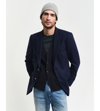 Gantvoor mannen. 7706292 Clubjasje Wollen Slim Fit Clubjasje navy (48), Casual, Marineblauw