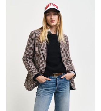 Gant para mujer. 4770316 Americana Regular Fit Con Diseño De Pata De Gallo marrón (42), Casual, Lana