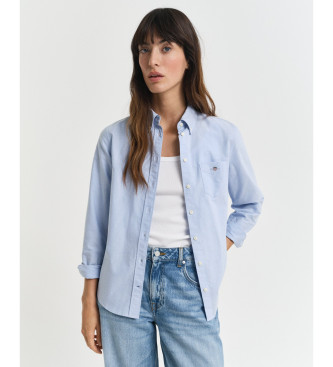 Gant para mujer. 4300470 Camisa Oxford Regular Fit azul (40), Casual, Algodón, Manga larga