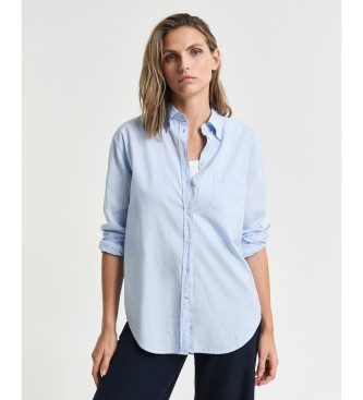 Gant para mujer. 4300411 Camisa Oxford Relaxed Fit Luxury azul (34), Casual, Algodón, Manga larga