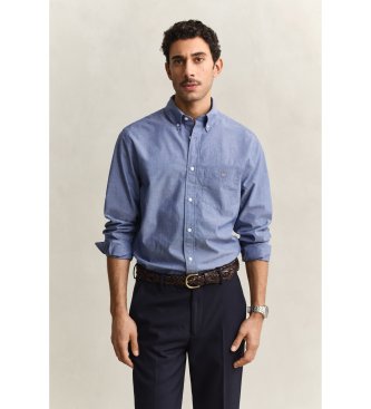 Gant Camisa Regular Fit clásica de popelina azul