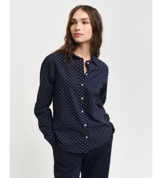 Gant para mujer. 4300418 Camisa Regular Fit En Gasa De Algodón Con Estampado De Lunares marino (34), Casual, Manga larga
