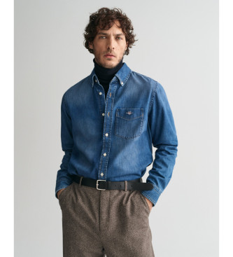 Gant Camisa Vaquera Regular Fit azul