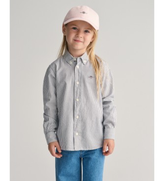 Gant unisex para niños. 830428 Camisa Oxford de rayas Shield azul (2años= 92cm), Casual, Algodón, Manga larga, Sostenible, moda infantil