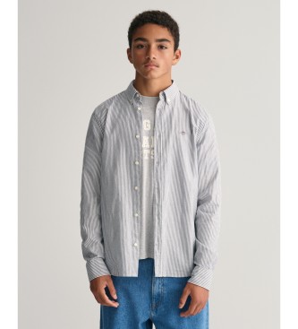 Gant unisex para niños. 930478 Camisa Oxford de rayas azul (11/12años= 146/152cm), Casual, Algodón, Manga larga, moda infantil
