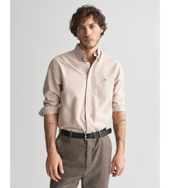 Gant para hombre. 3000200 Camisa Oxford Regular Fit beige (XL), Casual, Algodón, Manga larga