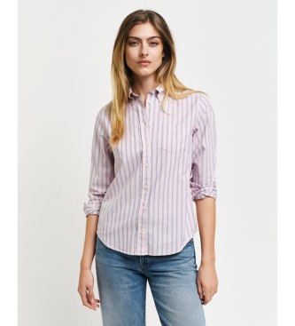 Gant para mujer. 4300420 Camisa Oxford Regular Fit Archive a rayas rosa (34), Casual, Manga larga, Algodón Orgánico, Sostenible
