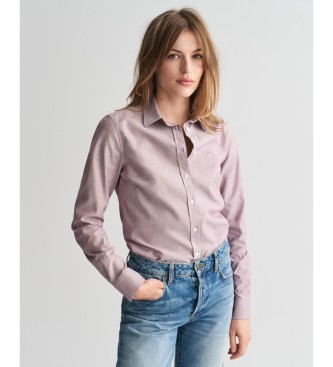 Gant para mujer. 4300141 Camisa Oxford Slim Fit elástica rojo (42), Casual, Rosa, Algodón, Manga larga