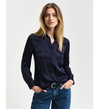 Gant para mujer. 4300391 Camisa Regular Fit Con Bolsillo marino (34), Casual, Viscosa, Manga larga