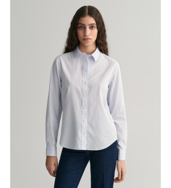 Gant Para Mujer. 4300215 Camisa Regular Fit De Popelina A Cuadros Vichy Azul (42), Casual, AlgodóN, Manga Larga-image