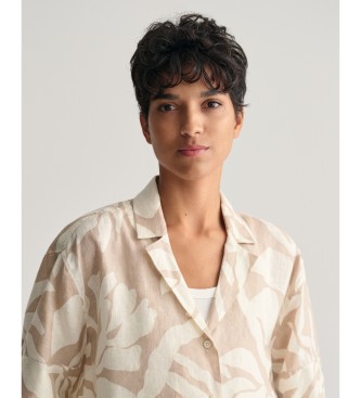 Gant para mujer. 4300333 Camisa Relaxed Fit Palm Print beige 2