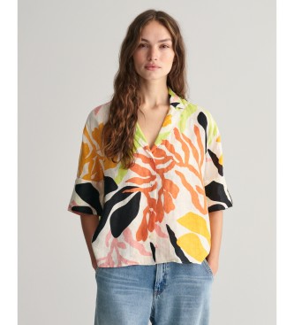 Gant para mujer. 4300333 Camisa Relaxed Fit Palm Print multicolor (36), Casual, Lino, Manga corta