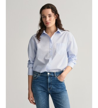 Gant para mujer. 4300212 Camisa Relaxed Fit de popelina azul (34), Casual, Algodón, Manga larga