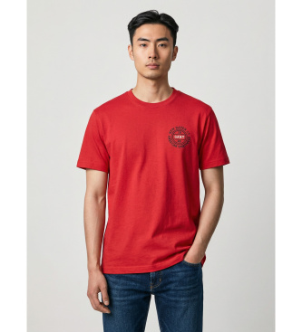 Gant para hombre. 2003402 Camiseta Graphic rojo (XL), Casual, Algodón, Manga corta