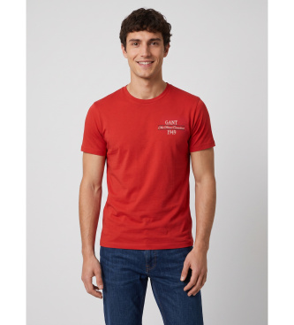 Gant Camiseta Gráfica rojo