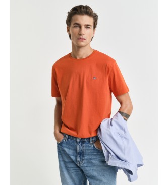 Gant Camiseta Regular Fit Shield naranja