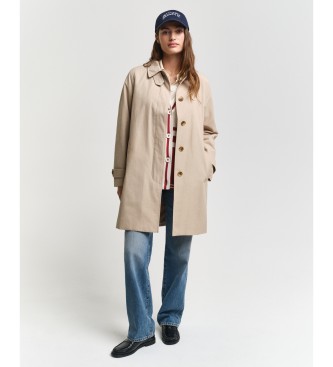 Gant para mujer. 4751138 Gabán de algodón beige (XS), Casual, Sostenible