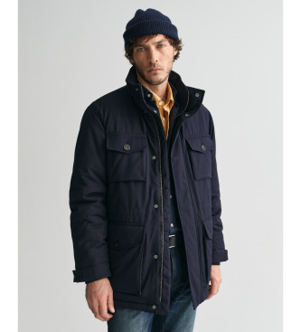 Gant para hombre. 7006447 Cazadora militar de franela marino (XXL), Casual, Poliéster Reciclado, Sostenible