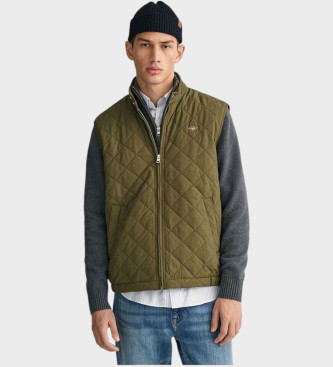 Gant para hombre. 7006341 Chaleco Quilted Windcheater verde (M), Casual, Poliéster Reciclado, Sostenible