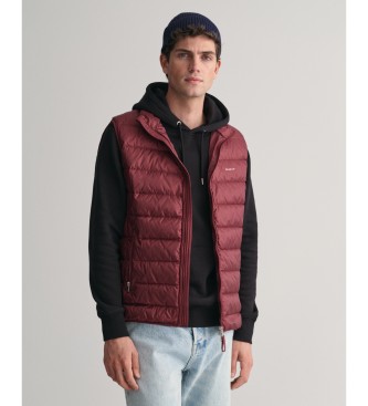 Gant para hombre. 7006299 Chaleco de plumón ligero granate (XL), Casual, Poliéster Reciclado, Sostenible