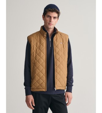 Gant para hombre. 7006341 Chaleco Windcheater acolchado marrón (M), Casual, Poliéster
