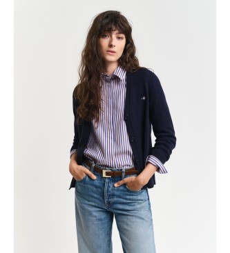 Gant para mujer. 4800201 Cárdigan Classic marino (XS), Casual, Algodón, Clásico