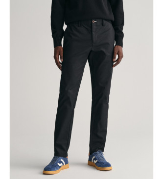 Gant para hombre. 1505220 Pantalón Chinos de corte slim Tech Prep negro (30/30), Casual, Algodón