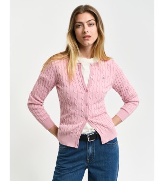 Gant para mujer. 4800103 Cárdigan De Punto De Ochos En Algodón Elástico rosa (XS), Casual