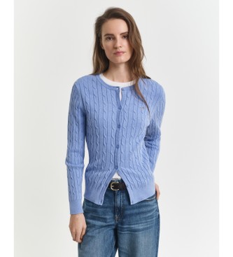 Gant Cárdigan de punto de ochos azul