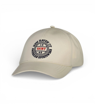 Gant para hombre. 9901314 Gorra de sarga de algodón Shield beige (OSFA), Casual, Algodón Orgánico, Sostenible