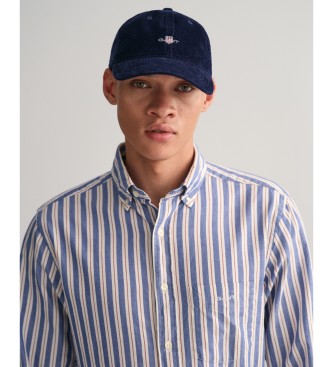 Gant för män. 9900213 Corduroy Shield keps marinblå (OSFA), Casual, Bomull, Marino