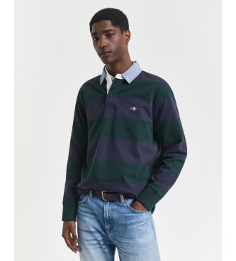 Gant Heavy Rugger a rayas con cuello de cambray verde